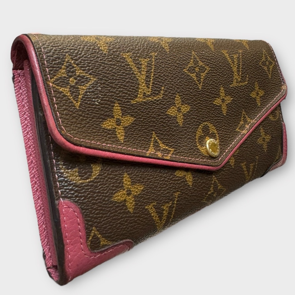 LOUIS VUITTON Monogram Portefeuille Sarah Retiro Long Bifold Wallet, Fuchsia